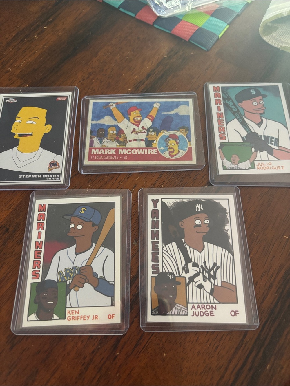 Simpsons-Style Baseball Card Lot — Multi-Player Set